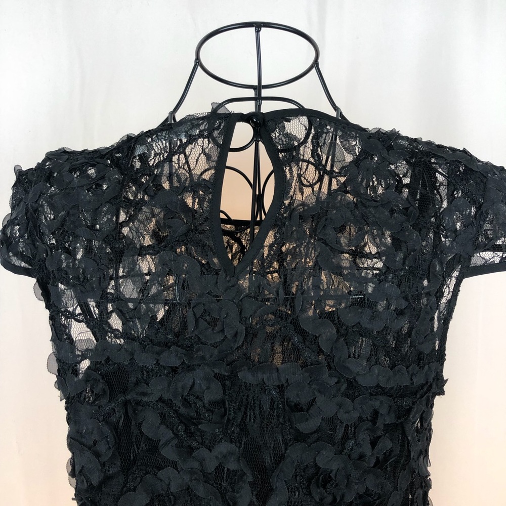 New York & Company sheer lace overlay top S - Picture 6 of 8